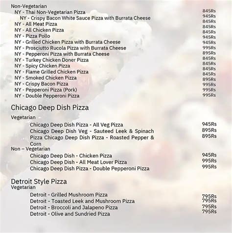 Menu at Nomad Pizza - Traveller Series, Chandigarh