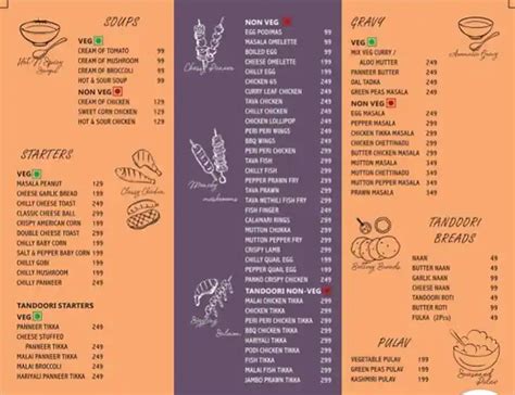 Menu of Amico Multi Kitchen, Velachery, Chennai