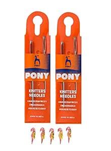 Vardhman Pony Knitters Chromium Steel Wool Needles -2 Pack : Amazon.in ...