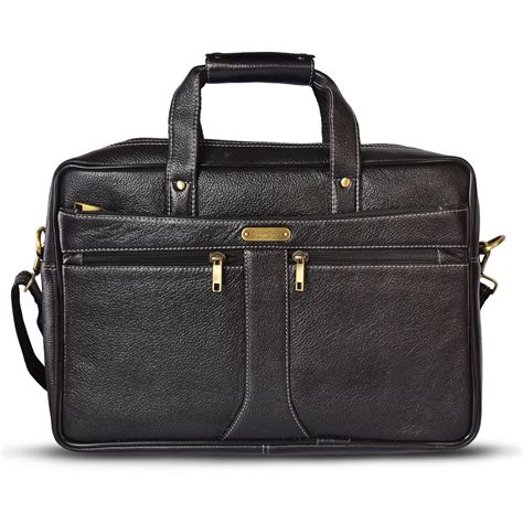 Leather Laptop Bag 36807 (Black) – SREELEATHERS