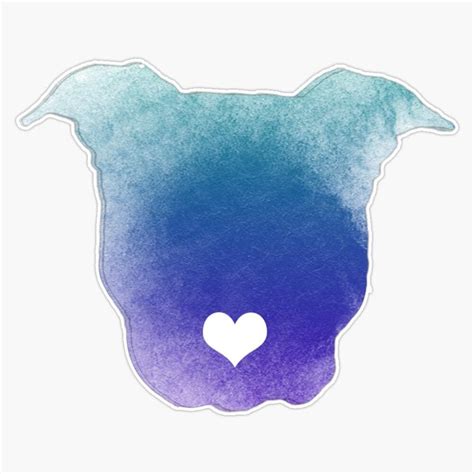 Watercolor Pitbull Love Vinyl Waterproof Sticker India | Ubuy
