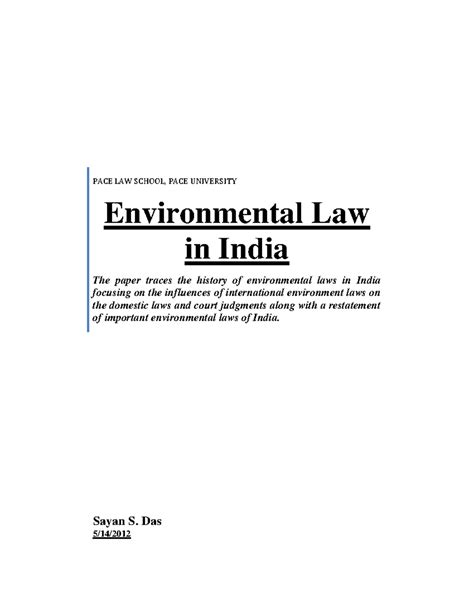 Environmental-law-2 - PACE LAW SCHOOL, PACE UNIVERSITY Environmental ...