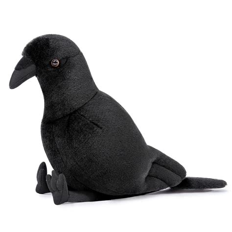 FRANKIEZHOU Realistic Crow Stuffed Animal-Black 11.8",Lifelike Crows ...