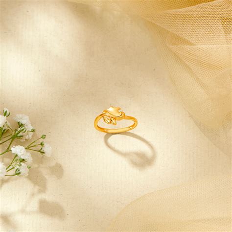 Buy Cherry Blossom Gold Casual Ring For Women Online at Best Price in ...