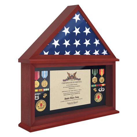 ILOT Flag Certificate Display Case for American Veteran Burial Flag ...