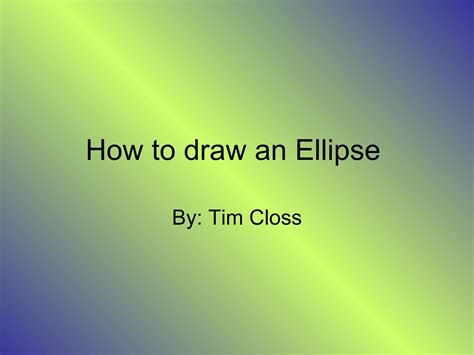 Ellipse Drawing Methods 的图像结果