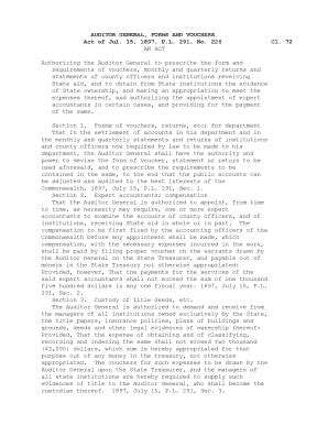 Fillable Online AUDITOR GENERAL, FORMS AND VOUCHERS Fax Email Print ...