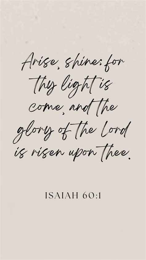 Isaiah 60:1 - Arise and Shine