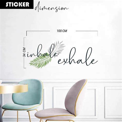 Inhale Exhale Wall Stickers for Living Room Home Decor-Kotart