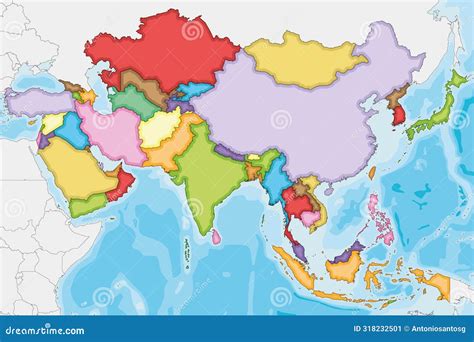 Asia Political Map Outline 的图像结果