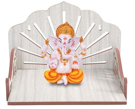 THE SHOPPING EMPIRE Elegant Wooden Pooja Mandir for Home Office & Shop ...