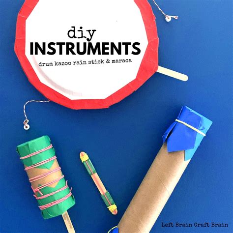 DIY Musical Instruments: Kazoo, Paper Plate Drum, and Rainstick - Left ...