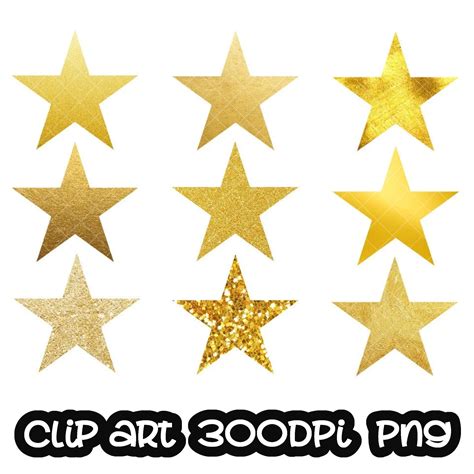 Gold Star Sticker Clipart