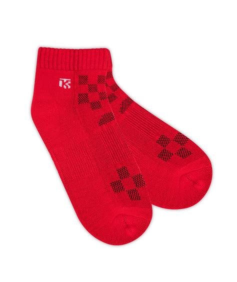 Bamboo Socks Pair | Kikitoes Ankle Length Socks |Red Colour Sports Soc