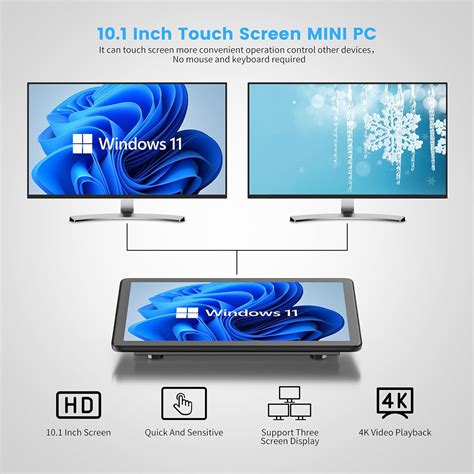 HIGOLEPC Mini PC,10.1 Inch Touchscreen Mini Computer India | Ubuy