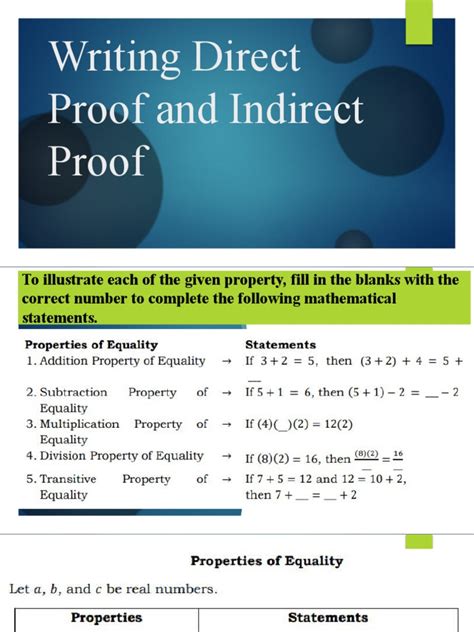 Image result for Direct Method of Proof Example