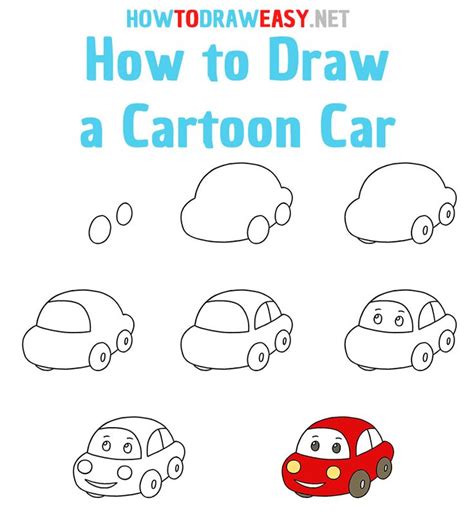 Cartoon Cars Step by Step Drawing 的图像结果