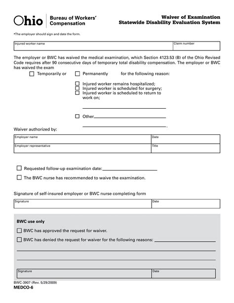 Ohio Form Bwc 3907 ≡ Fill Out Printable PDF Forms Online