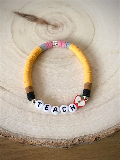 clay bead bracelet ideas for teachers