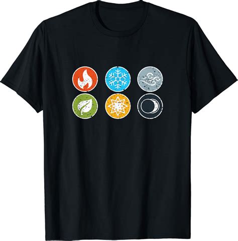Buy Gloomhaven Elements Symbol Fire Ice Air Earth Light Dark T-Shirt ...