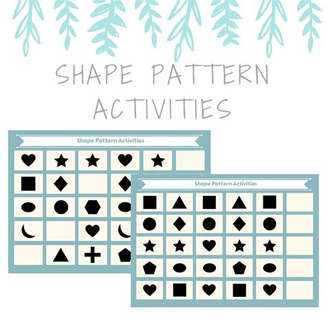 Image result for Shape Pattern Activities
