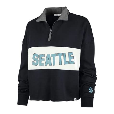 Seattle Kraken '47 Womens Next Level Quarter Zip - Seattle Hockey Team ...