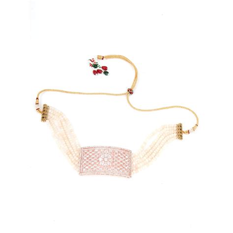 Buy Odette 5 Layered White Choker Necklace Online