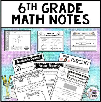 Image result for 6th Grade Math Notes