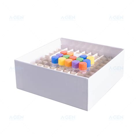 100 Wells Cryo Cardboard Freezer Box Adaptable 0.5mL Cryogenic Vial ...