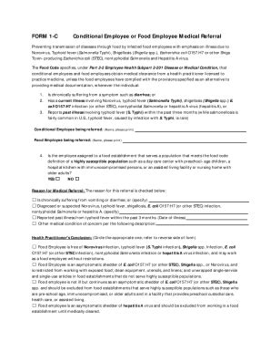 Fillable Online FDA-Form-1-B-Food-Employee-Reporting-Agreement. ... Fax ...