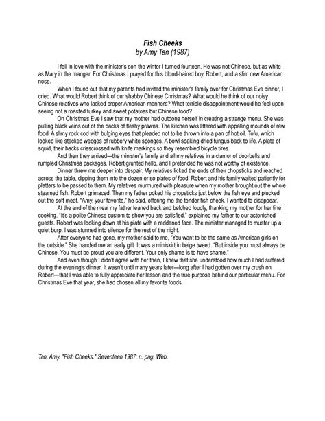 Fish Sticks By Amy Tan at Dorathy Quinones blog