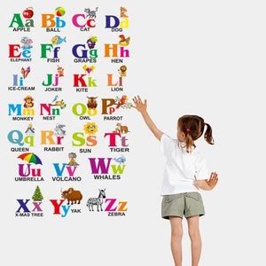 Happy Customise 70 cm Big ABCD Kids Wall Self Adhesive Sticker Price in ...