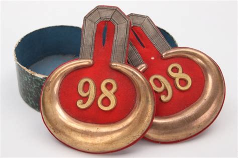 ratisbon's | Prussia - I.R.98 Metz epaulettes in case - Leutnant ...