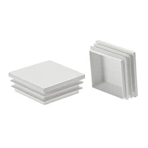 uxcell 8Pcs 50mmx50mm(2inch) Plastic Tubing Plug Square Post End Caps ...