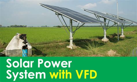 Solar System with Grid Power, Battery, VFD & Charge Controller