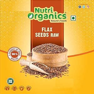 NutriOrganics Pure Alsi Flax Seeds 1kg - Seeds Raw Unroasted Flaxseeds ...