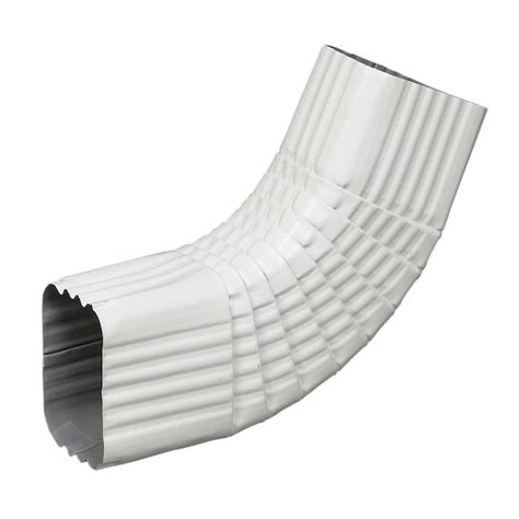Amerimax Galvanized Steel 2.25-in White Downspout Side Elbow in the ...