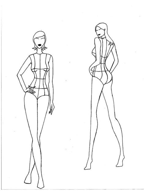 fashion illustration front and back