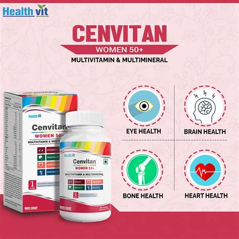 Buy HEALTHVIT CENVITAN WOMEN 50+ 25 NUTRIENTS (VITAMINS AND MINERALS ...