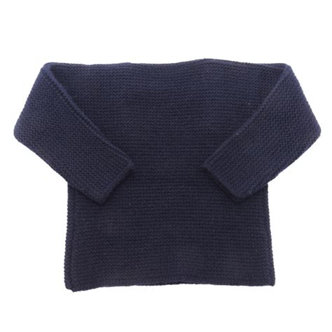 4023AL maglione bimbo boy IL GUFO baby wool sweater blue