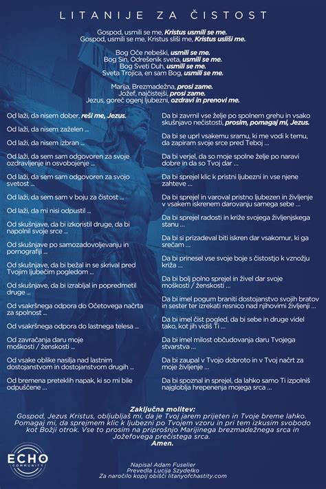 Litany of Chastity - Echo Community