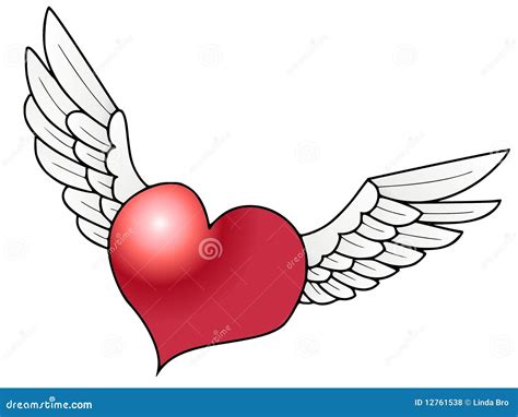 Flying hearts stock illustration. Illustration of love - 12883804