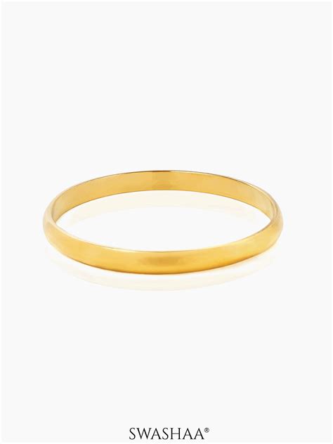 Emiral 18K Gold Plated Bangle Bracelet – Swashaa