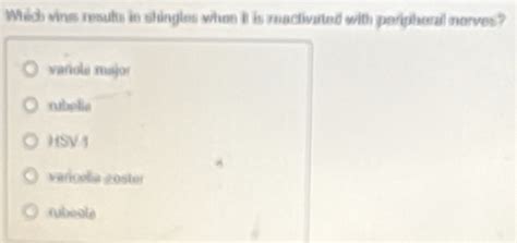 Solved: Which vins results in shingles when it is reactivated with ...