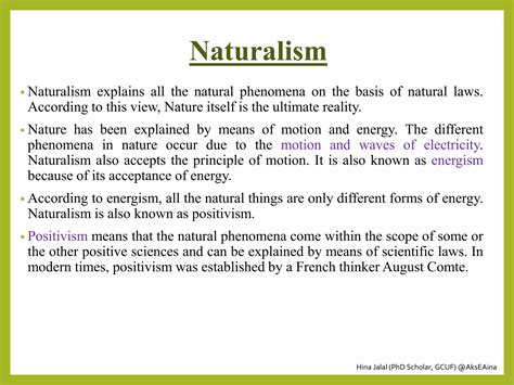 Naturalism (Educational Philosophy) | PPT