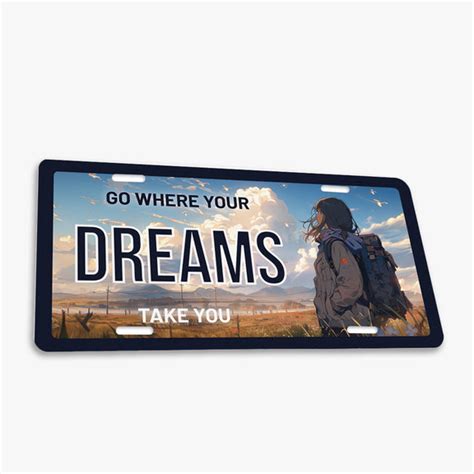 Travel License Plate: Path to Dreams – Motivational Gifts