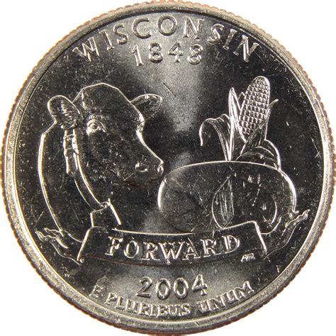 2004 D Wisconsin State Quarter BU Uncirculated Clad 25c Coin at Amazon ...