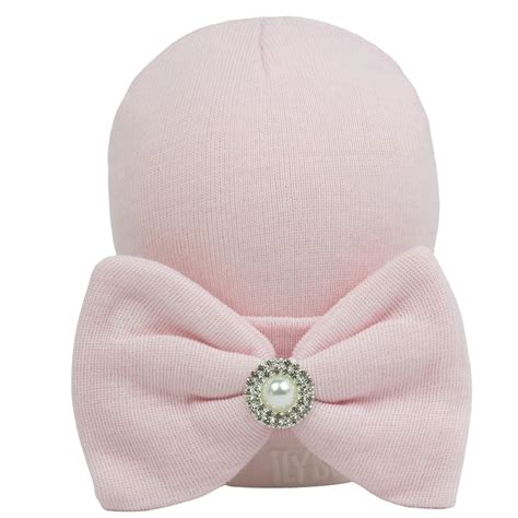 Buy Melondipitys Newborn Girl Pink Bow Pearl Vintage Nursery Hospital ...