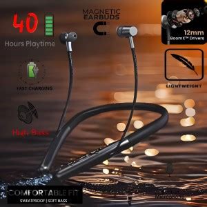 GREE MATT Bluetooth Neckband 40 Hours Playtime,Waterproof,Deep bass ...