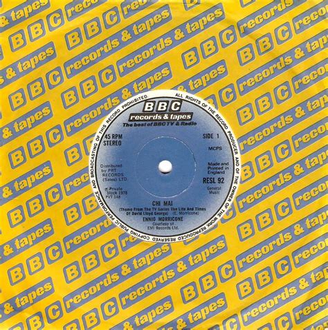 ENNIO MORRICONE Chi Mai Vinyl Record 7 Inch BBC 1981